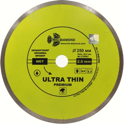 Отрезной диск TRIO-DIAMOND по керамике,  250мм,  25.4мм [utw507]