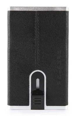 Чехол для кредитных карт Piquadro Black Square PP4825B3R/N, кожа натуральная, черный