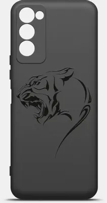 Чехол (клип-кейс) BORASCO ArtWorks, для Tecno Camon 18/18P, черный/рисунок [51151]