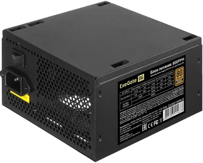 Блок питания EXEGATE 800PPH,  800Вт,  80 PLUS BRONZE,  120мм, черный, retail [ex282156rus-s]