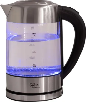 Чайник электрический OASIS K-7GS, 1.7л, стекло/металл/пластик