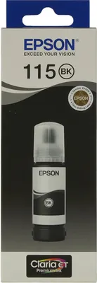 Чернила Epson 115 C13T07C14A, для Epson, 70мл, черный пигментный