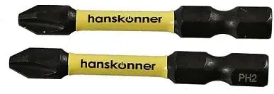 Бита HANSKONNER HPH2-50-2T,  шестигранный (1/4HEX - E),  2шт