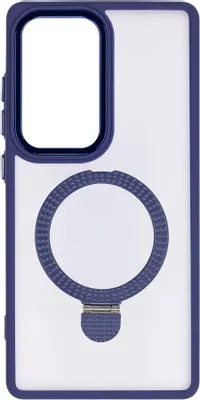 Чехол (клип-кейс) ZIBELINO Ring Stand Matte, для Samsung Galaxy S25 Ultra, темно-синий [zrs-sam-s25-ul-mt-blblu]