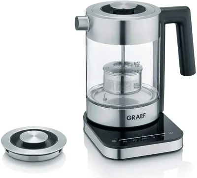 Чайник электрический GRAEF WK350EU, 1л, стекло/металл/пластик