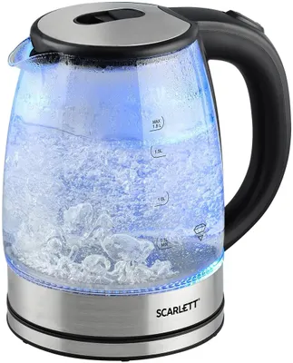 Чайник электрический Scarlett SC-EK27G70, 1.8л, стекло/металл/пластик