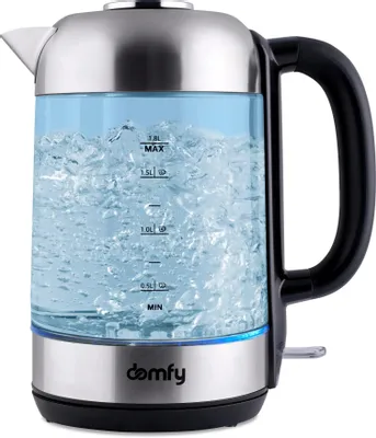 Чайник электрический DOMFY DSM-EK401, 1.8л, стекло/пластик