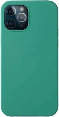 Чехол (клип-кейс) Deppa Liquid Silicone, для Apple iPhone 12/12 Pro, противоударный, зеленый [87720]
