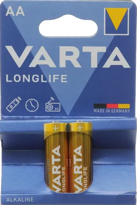 AA Батарейка VARTA Longlife LR6 Alkaline,  2 шт.