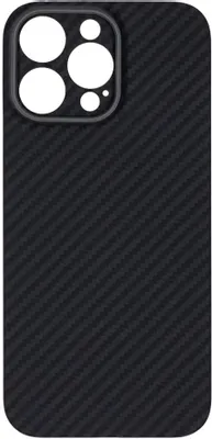 Чехол (клип-кейс) KONDIJAN Carbon, для Apple iPhone 16 Pro Max, черный/серый [kjcr-iph-16-pro-max-blk]