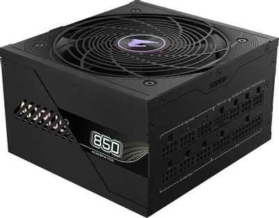 Блок питания Gigabyte Aorus Elite GP-AE850PM PG5 Gen.5,  850Вт,  80 PLUS PLATINUM,  120мм, черный, retail