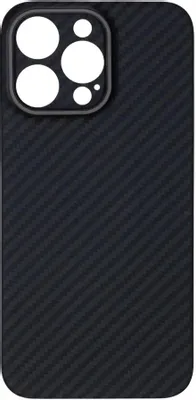 Чехол (клип-кейс) KONDIJAN Carbon, для Apple iPhone 15 Pro Max, черный/серый [kjcr-iph-15-pro-max-blk]