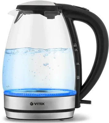 Чайник электрический Vitek VT-7046, 1.7л, пластик/стекло