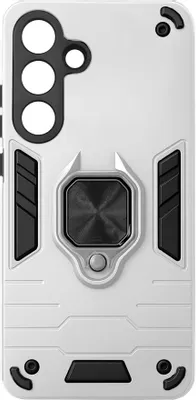 Чехол (клип-кейс) BORASCO Anti-Shock case, для Samsung Galaxy S25 FE, противоударный, серебристый [75714]
