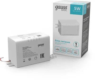 Блок питания GAUSS Basic для светодиодных лент [bt520]