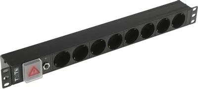 Блок распределения питания LanMaster TWT-PDU19-10A8P-1.8 ,  горизонт.размещ.,  SchukoХ8,  Тип вход. тока 10A,  1.8м