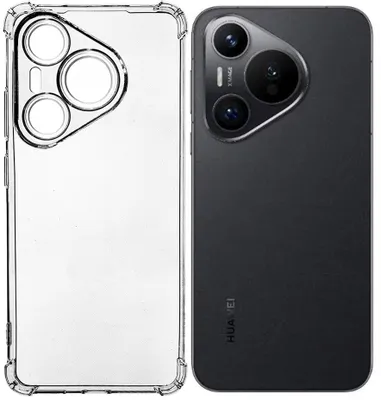 Чехол (клип-кейс) PERO CC02, для Huawei Pura 70, противоударный, прозрачный [cc02-hp70-tr]