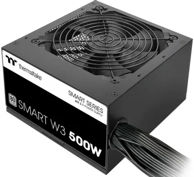 Блок питания Thermaltake Smart W3 Gen.5,  500Вт,  80 PLUS WHITE,  120мм, черный, retail [ps-spw-0500nnfawe-1]