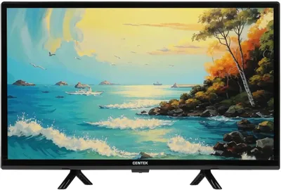 24" Телевизор CENTEK CT-8724 HD, СМАРТ ТВ, YaOS, черный