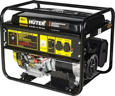 Бензиновый генератор Huter DY6500LX, 220 В, 5.5кВт [64/1/7]