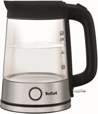 Чайник электрический Tefal Glass Kettle KI750D30, 1.7л, стекло/металл/пластик