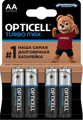 AA Батарейка OPTICELL Turbo MAX LR6,  4 шт.