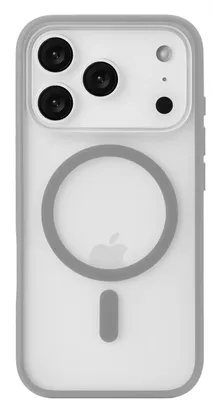 Чехол (клип-кейс) UBEAR Cloud Mag Case, для Apple iPhone 17 Pro, противоударный, серый/прозрачный [cs576gr63pmt-i25m]