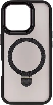 Чехол (клип-кейс) ZIBELINO Ring Stand Matte, для Apple iPhone 16 Pro, черный [zrs-apl-16-pro-mt-blk]