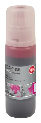 Чернила Cactus CS-GI43M GI-43, для Canon, 60мл, пурпурный