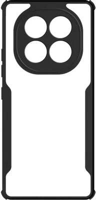 Чехол (клип-кейс) BORASCO Sky Case, для Xiaomi Redmi Note 14 Pro, черный/прозрачный [74857]