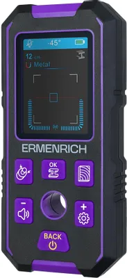 Детектор проводки ERMENRICH Ping SM70, глубина до: 12см, с автокалибровкой [83841]