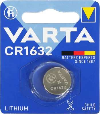 CR1632 Батарейка VARTA Electronics Lithium,  1 шт.