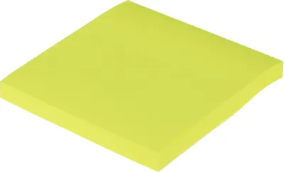 Блок самоклеящийся бумажный STICK`N 27070, 76x76, 80 л, 1 цв, желтый неон