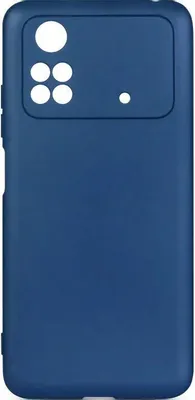 Чехол (клип-кейс) DF poOriginal-06, для Poco M4 Pro (4G), синий [pooriginal-06 (blue)]
