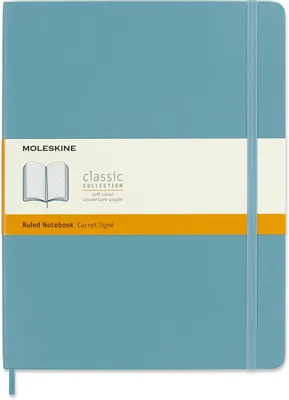 Блокнот Moleskine Classic Soft,  192стр,  в линейку,  мягкая обложка,  голубой [qp621b35]