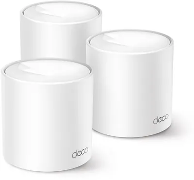 Бесшовный Mesh роутер TP-LINK Deco X50 Pro,  Wi-Fi 6,  AX3000,  2.4/5ГГц, 2 WAN/LAN, белый, 3 шт. в комплекте [deco x50 pro(3-pack)]