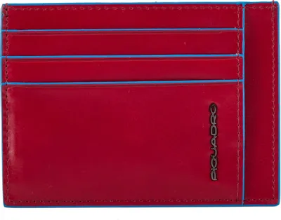 Чехол для кредитных карт Piquadro Blue Square PP2762B2R/R, кожа натуральная, красный