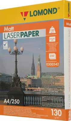 Бумага Lomond Ultra DS Matt CLC, A4, для лазерной печати, 250л, 130г/м2, белый, покрытие матовое /матовое [0300542]