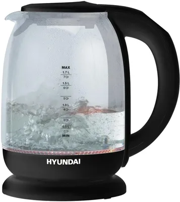 Чайник электрический Hyundai HYK-S3809, 1.7л, стекло/пластик