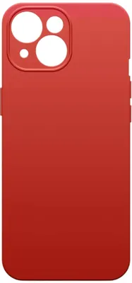Чехол (клип-кейс) BORASCO Microfiber Case, для Apple iPhone 15, темно-красный [72431]