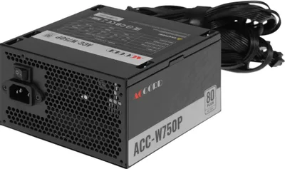 Блок питания Accord ACC-W750P,  750Вт,  80 PLUS WHITE,  120мм, черный, retail