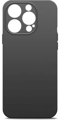 Чехол (клип-кейс) BORASCO Silicone Case, для Apple iPhone 15 Pro Max, черный [72415]