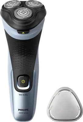 Электробритва Philips 3000X Series X3063/00,  черный и голубой