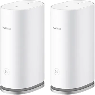 Бесшовный Mesh роутер Huawei Mesh 3 WS8100-22,  Wi-Fi 6,  AX3000,  2.4/5ГГц, 3 WAN/LAN, белый, 2 шт. в комплекте [53039180]