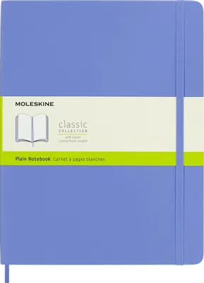 Блокнот Moleskine Classic Soft,  192стр,  без разлиновки,  мягкая обложка,  голубая гортензия [qp623b42]