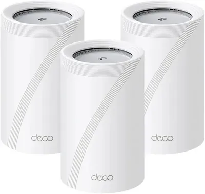 Бесшовный Mesh роутер TP-LINK Deco BE65 Pro,  Wi-Fi 7,  BE9300,  2.4/5/6ГГц, 3 WAN/LAN, 1xUSB, белый, 3 шт. в комплекте [deco be65 pro(3-pack)]
