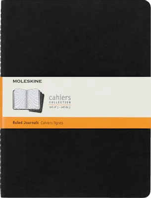 Блокнот Moleskine Cahier Journal,  120стр,  в линейку,  черный [qp321]