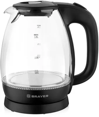 Чайник электрический BRAYER BR1026, 1.8л, стекло/пластик