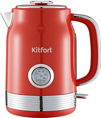 Чайник электрический KitFort КТ-6791, 1.7л, металл/пластик