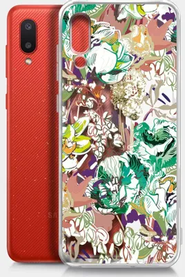 Чехол (клип-кейс) BORASCO ArtWorks, для Samsung Galaxy A02, прозрачный/рисунок [51361]